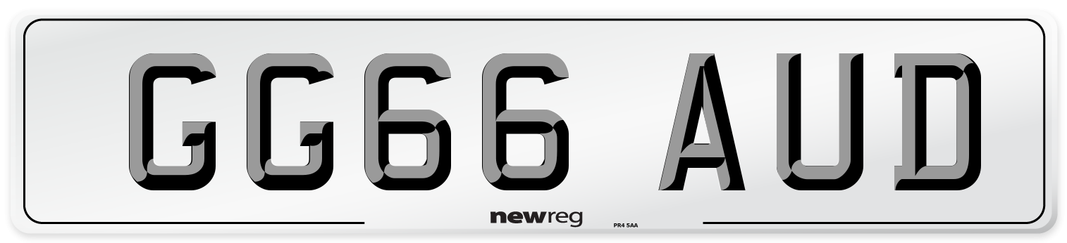 GG66 AUD Number Plate from New Reg